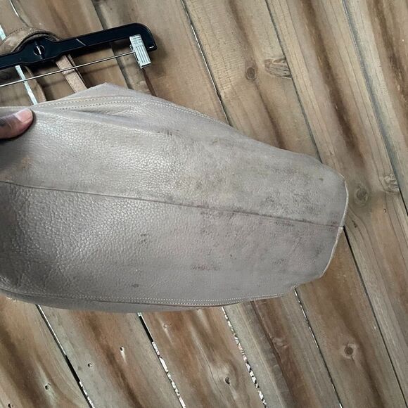Vintage 70s LIZ CLAIBORNE Pebble Leather Slouchy Shoulder Bag Big Tote - Picture 6 of 11